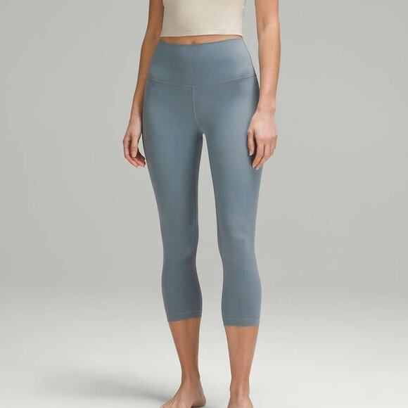 Lululemon Align High-Rise Crop 21" Nulu Leggings Belgian Blue Size 4 - Picture 2 of 9